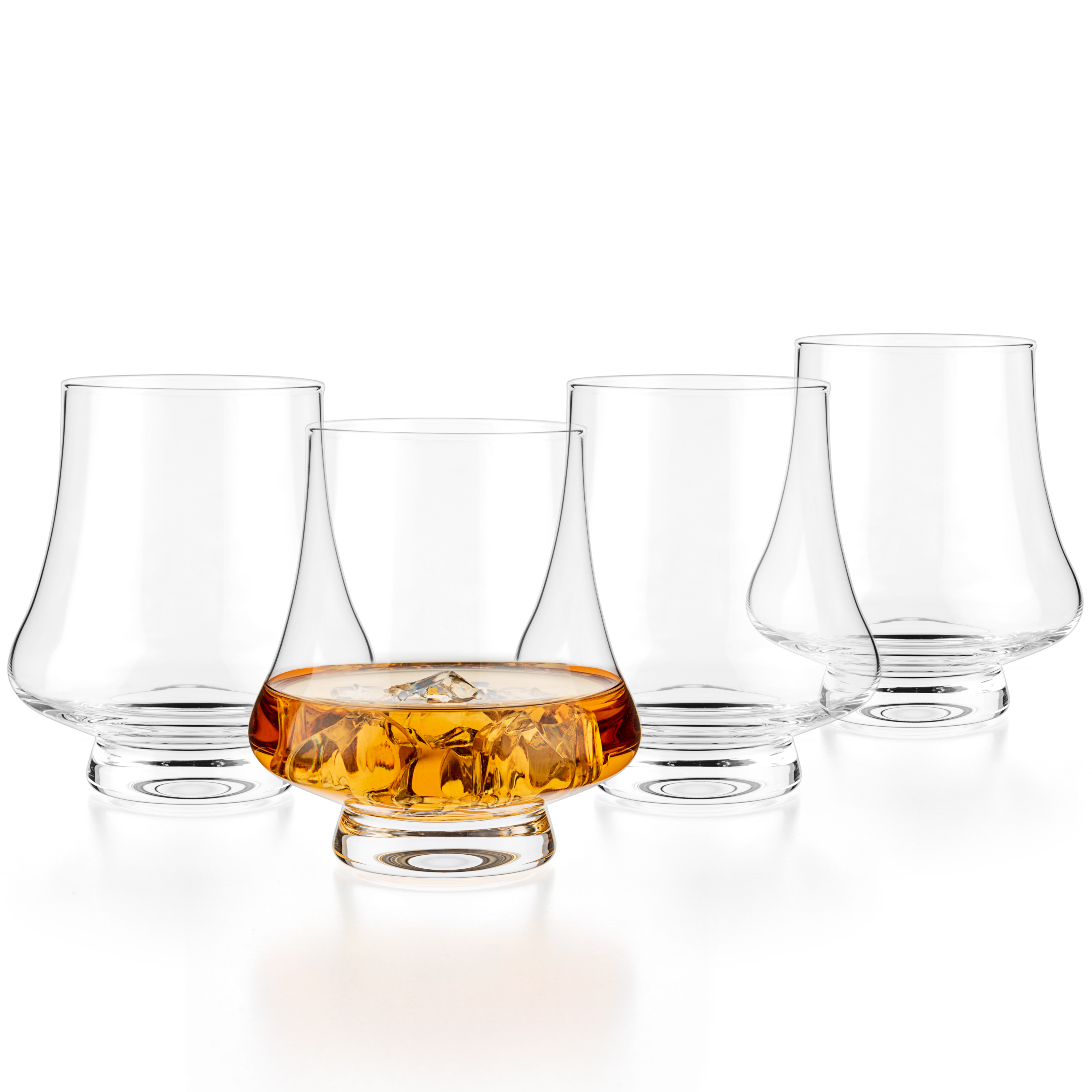 MULSTONE Scotch Whiskey Cognac Snifter Glasses - Set of 4 - Crystal Whiskey  Glasses with Stems - Brandy Snifters Vintage-Style - Beautiful Barware for  Bar Décor